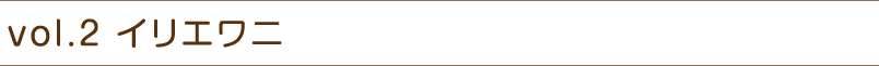 Vol2. イリエワニ